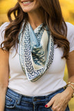Neutral Lily Pad Doe - Double-Sided Silk Scarf