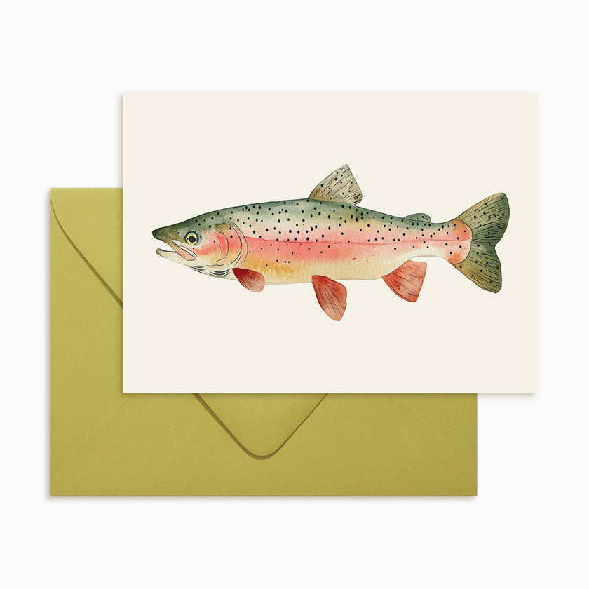 Rainbow Trout - Single Sleeved Note Card
