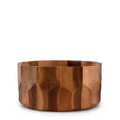 Diamond Pattern Acacia Salad Bowl - Hand Carved Design