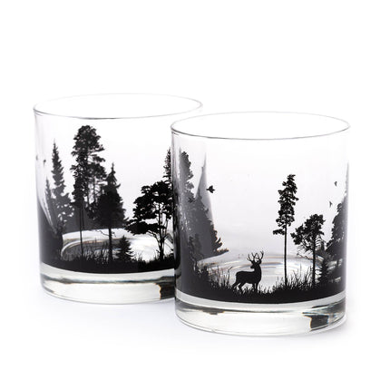 Forest Animals Whiskey Glasses
