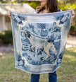Light Blue Pointing Strong Silk Scarf