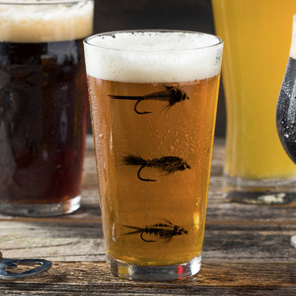 Fly Fishing Flies Pint Glasses