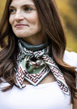 Neutral Lily Pad Doe - Double-Sided Silk Scarf
