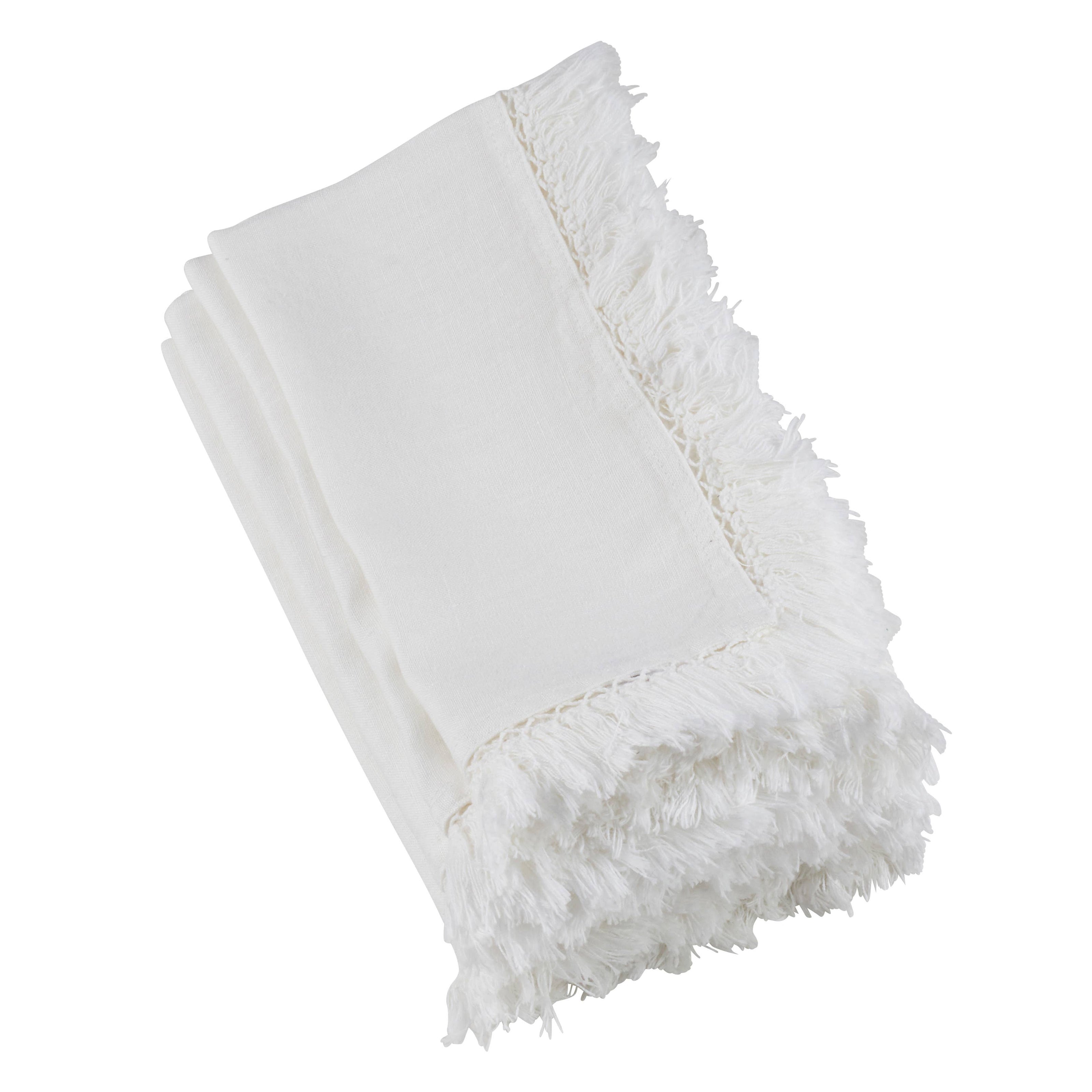 Stonewashed Fringe Napkin -Sold per 4pcs, Priced per Piece