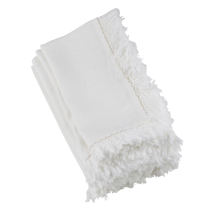 Stonewashed Fringe Napkin -Sold per 4pcs, Priced per Piece