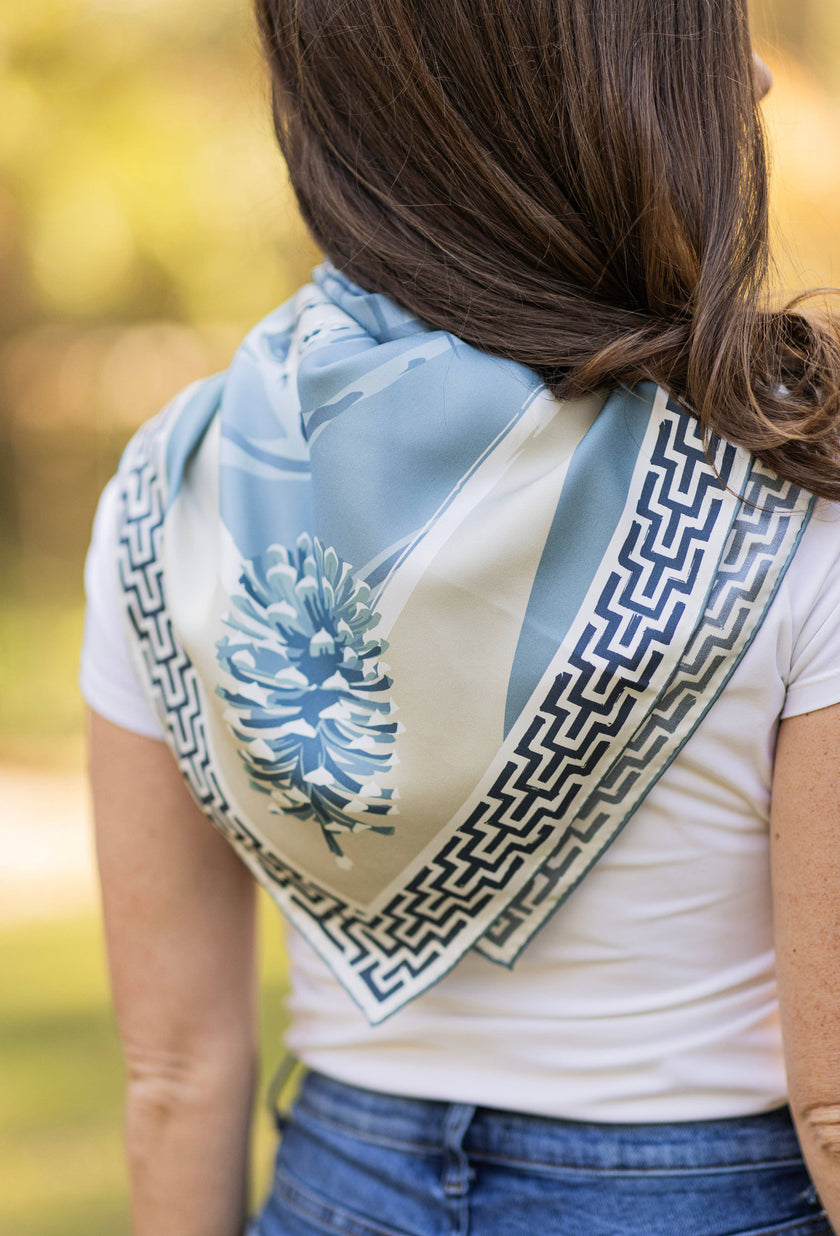 Pink Quail Pair - Double-Sided Silk Scarf
