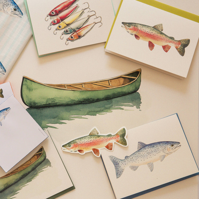 Blue Trout - Single Sleeved Note Card