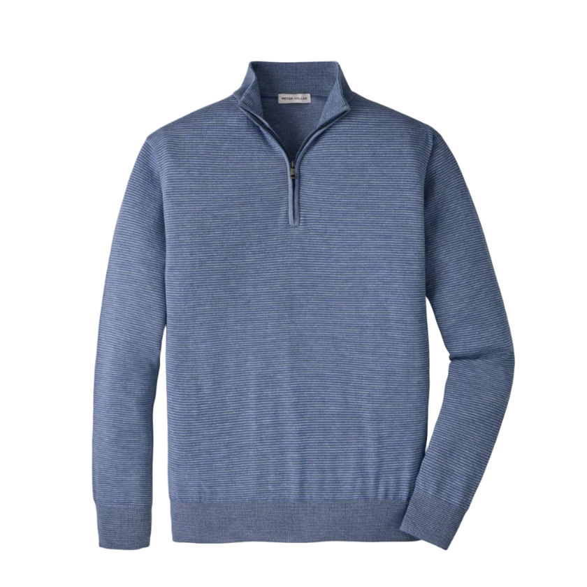 Canton Stripe Quarter Zip Sweater