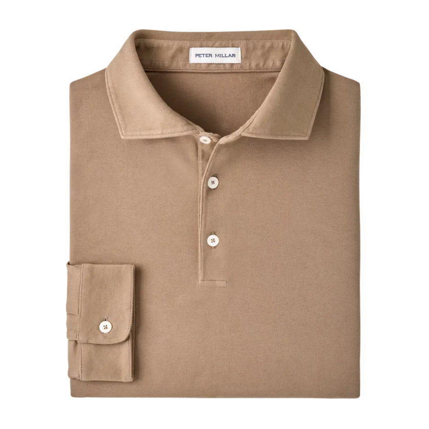 Crown Flex Cotton Long Sleeve Polo