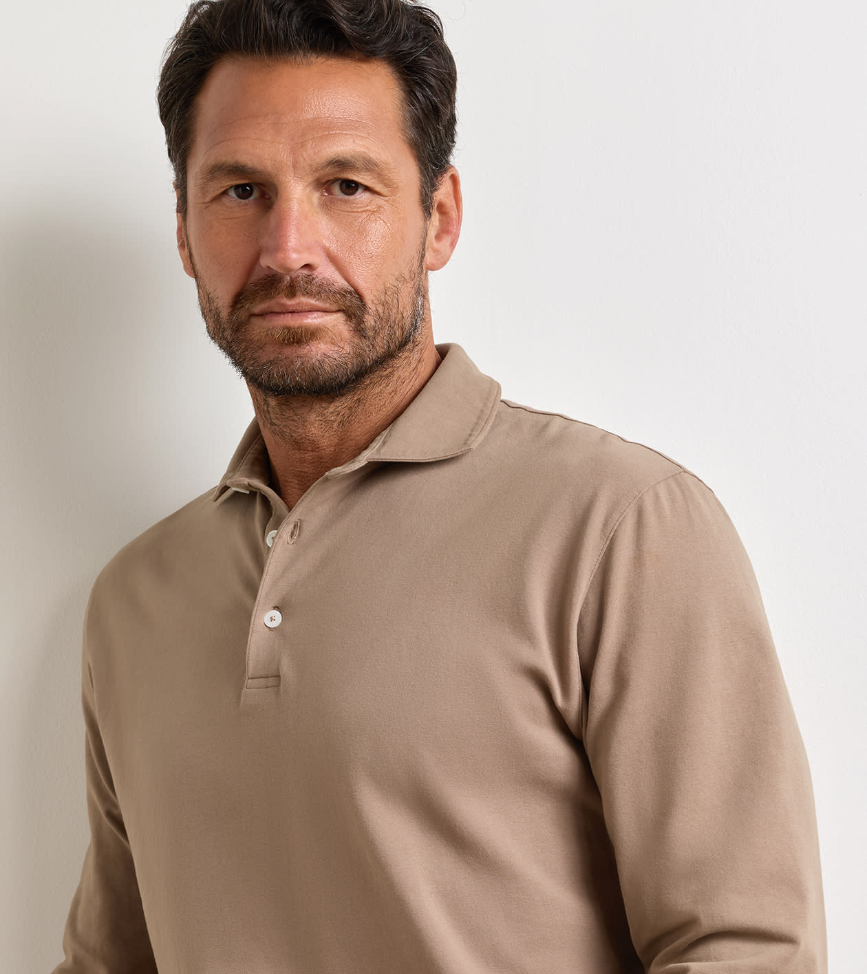 Crown Flex Cotton Long Sleeve Polo