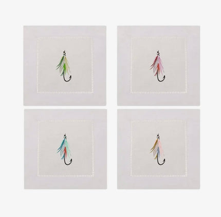 Flying Flies Cocktail Napkins-set of 4