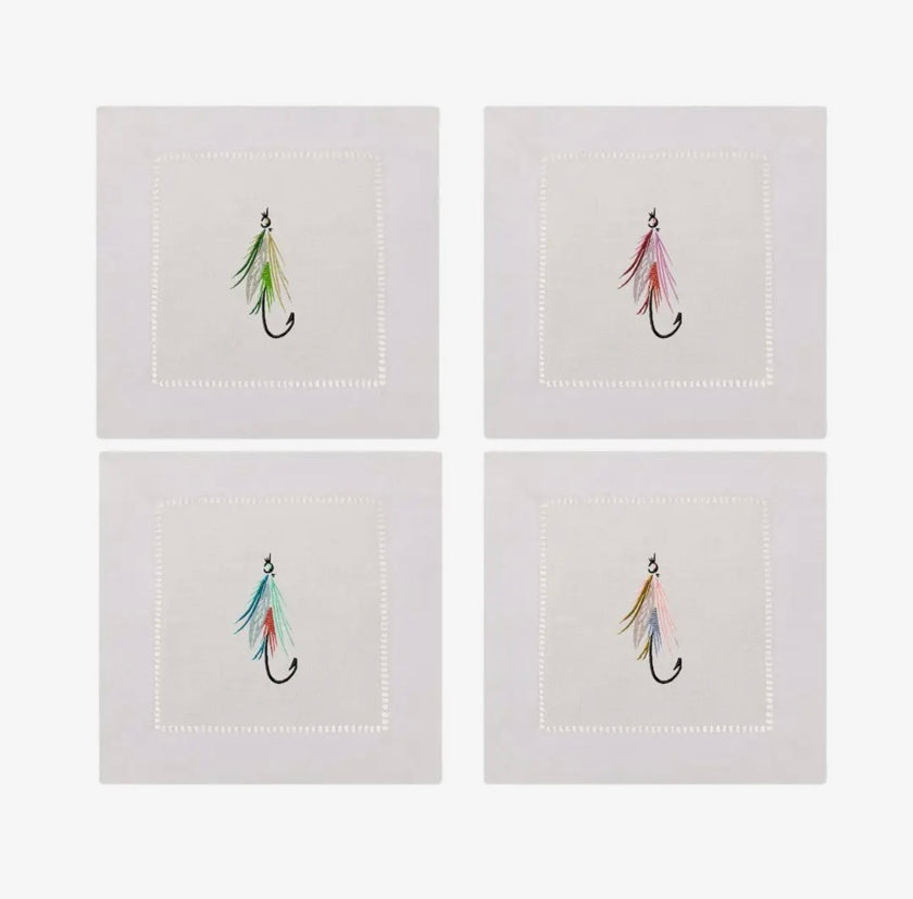 Flying Flies Cocktail Napkins-set of 4