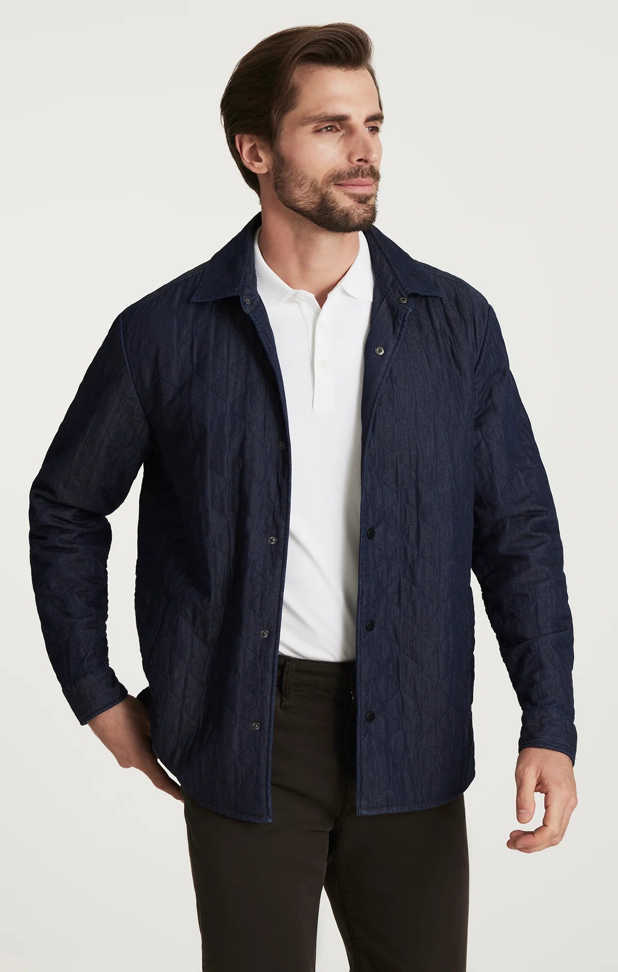 Denim Quilted Overshirt