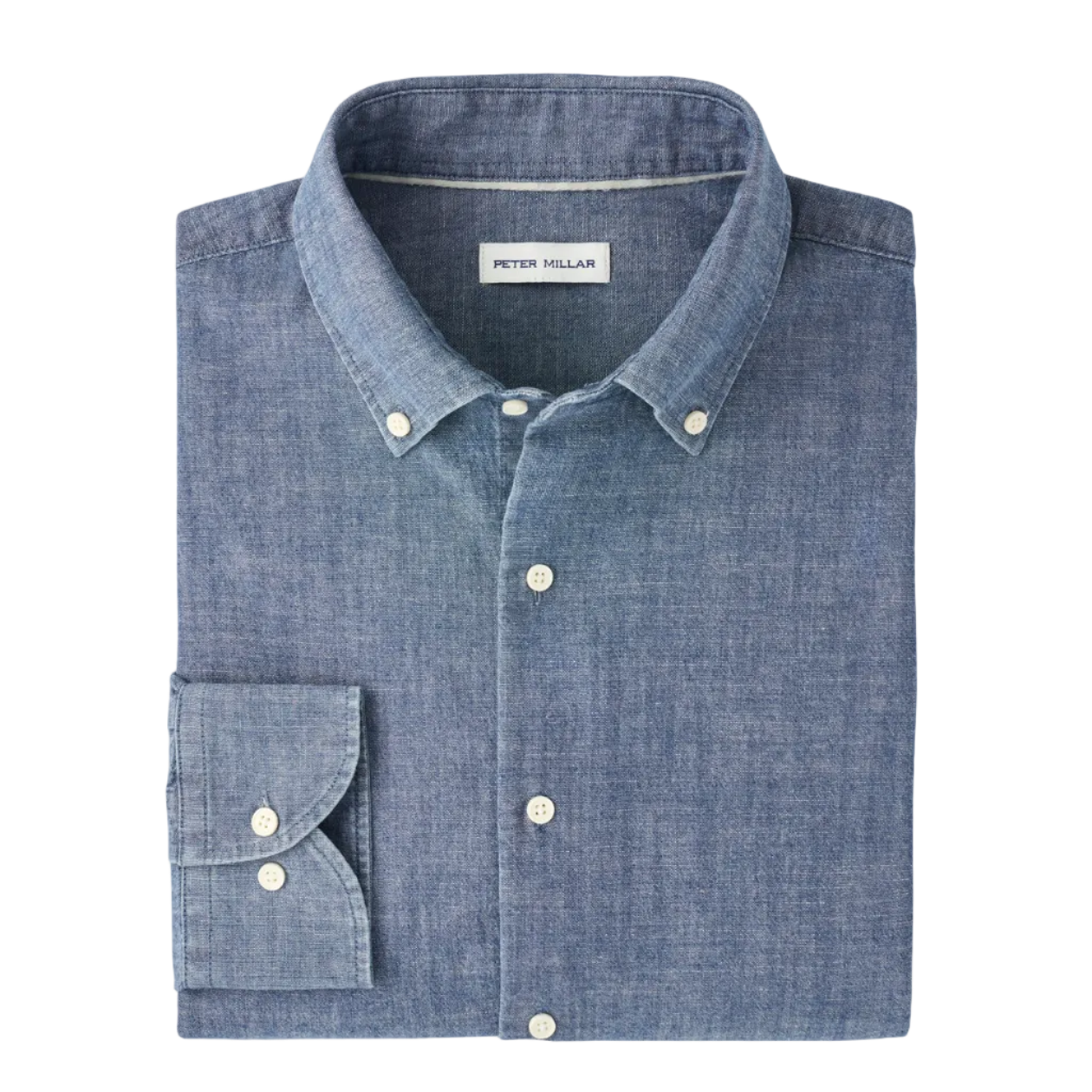 Devonport Chambray Cotton-Stretch Sport Shirt