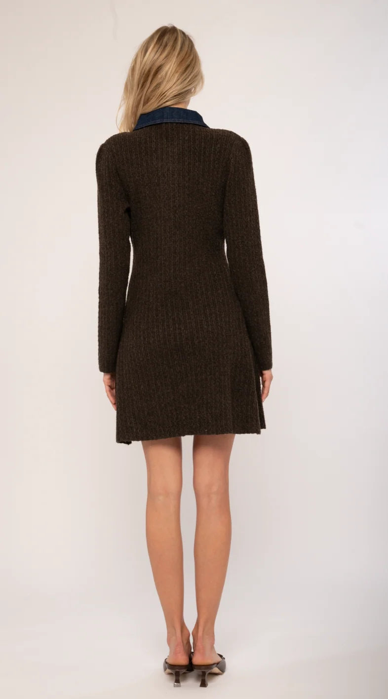 Faye Knit Midi Dress in Cedar