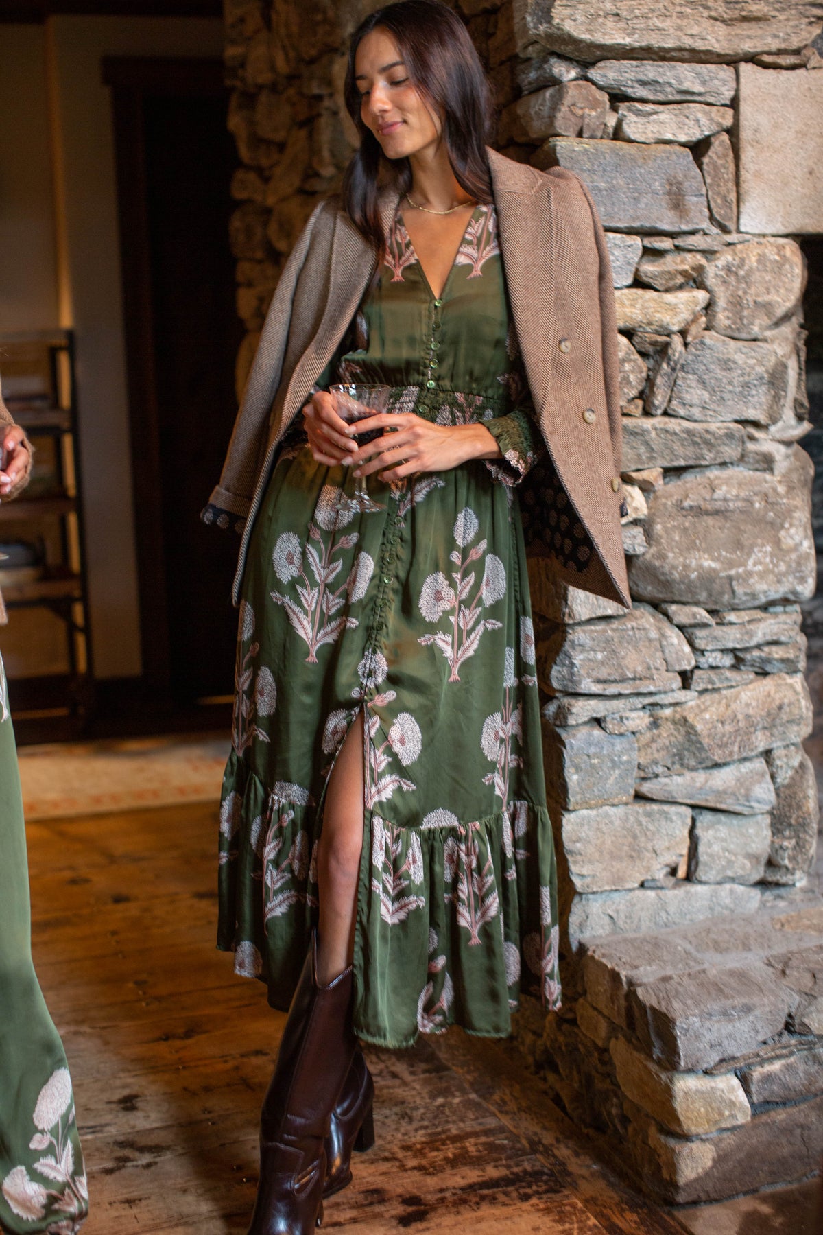 Francesca Dress - Olive Zinnia