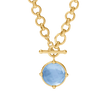 Honeybee Demi Necklace Iridescent Chalcedony Blue