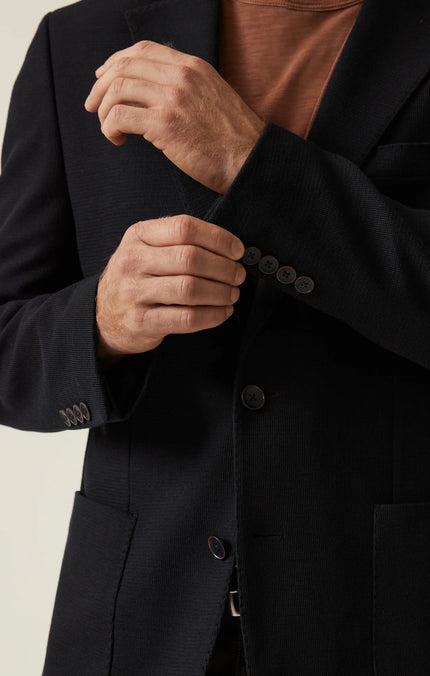 Matteo Smart Knit Blazer Navy