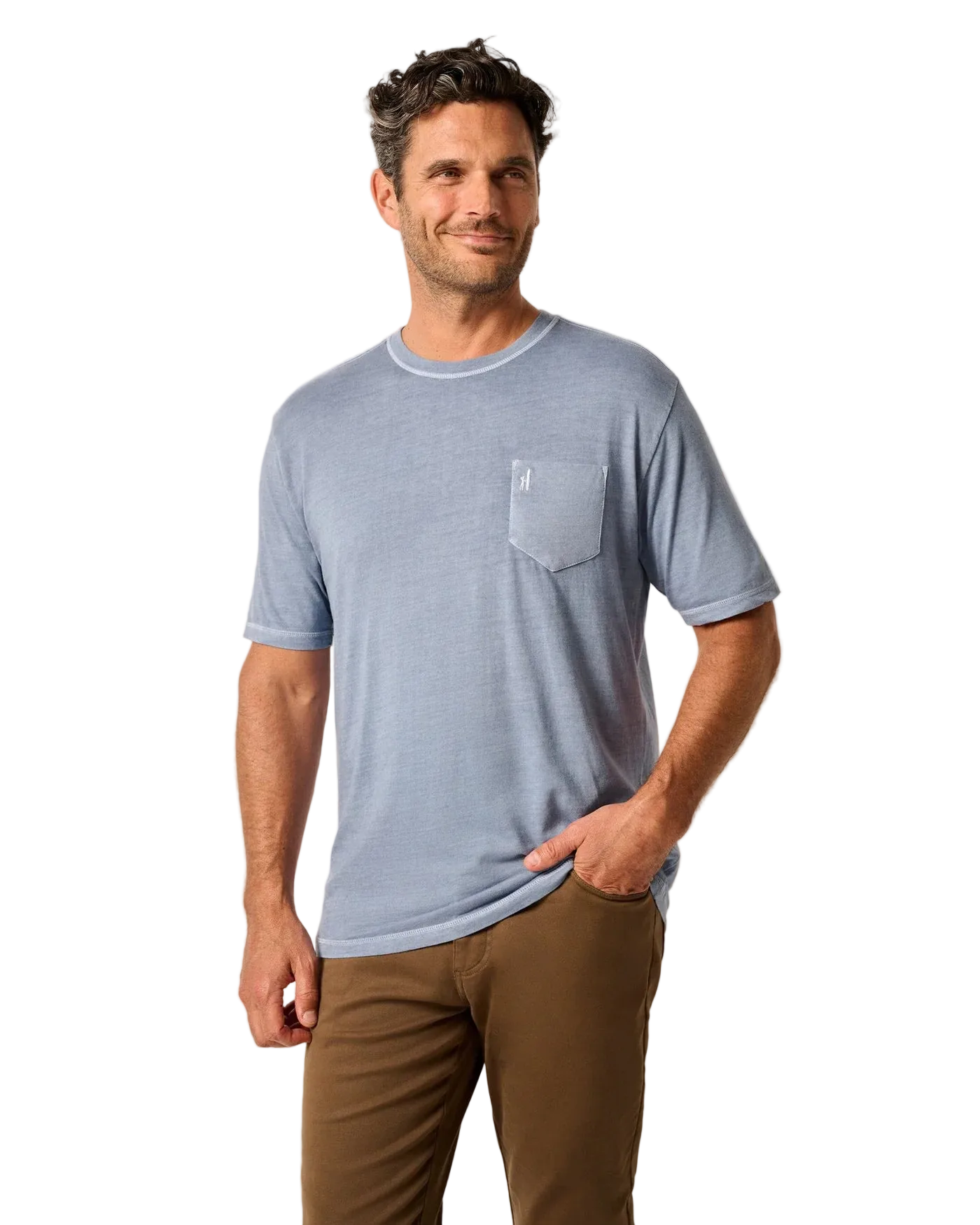 Dale Cotton Blend T-Shirt Navy