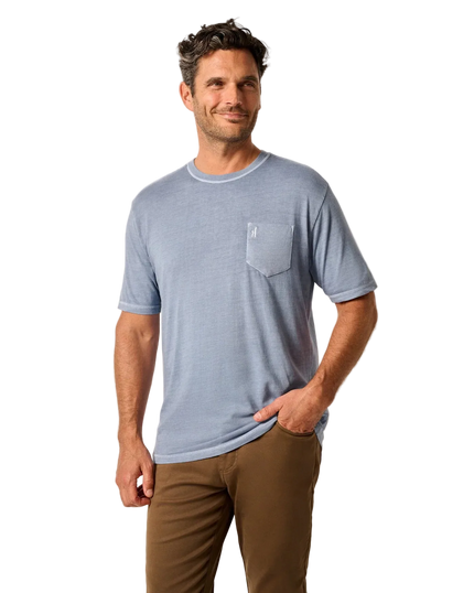 Dale Cotton Blend T-Shirt Navy