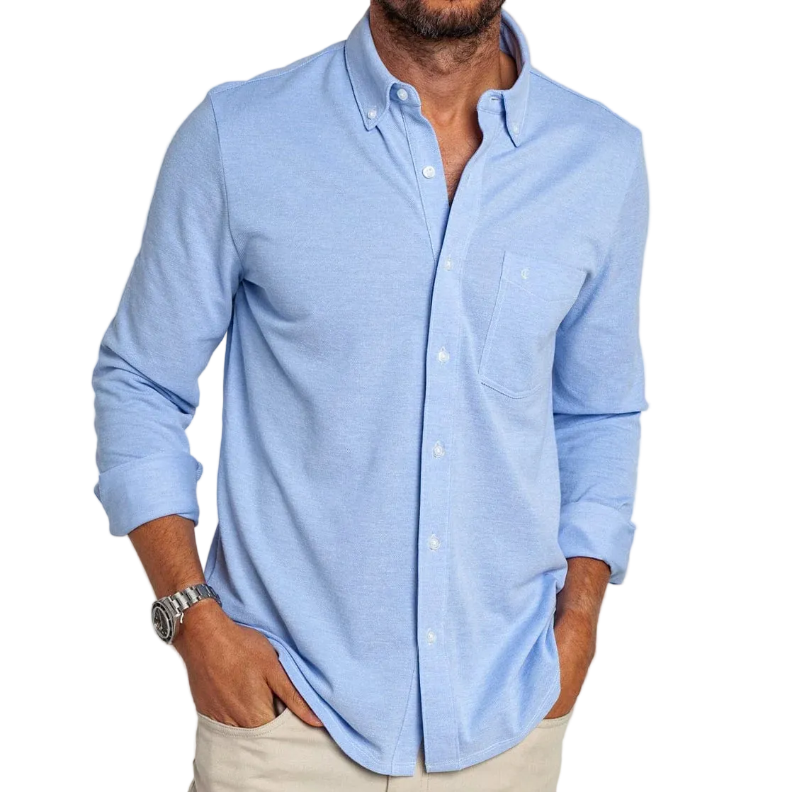 Oxford Knit Button Down