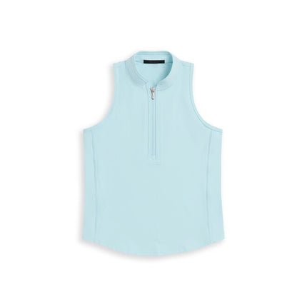 Sleeveless Vesta Mock Neck Top