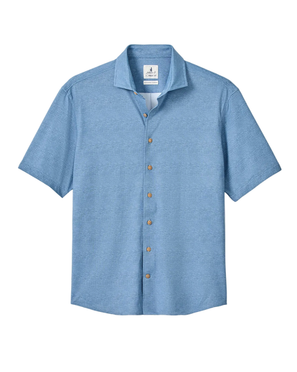 Breck Printed Solid Knit Button Down Shirt