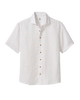 Linen Blend Short Sleeve Button Down Shirt Cash Bar