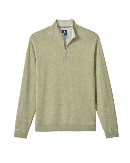Hanks Lightweight Textured 1/4 Zip Pullover Pesto