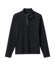 Hoppin Ribbed Knit Performance 1/4 Zip Pullover Black