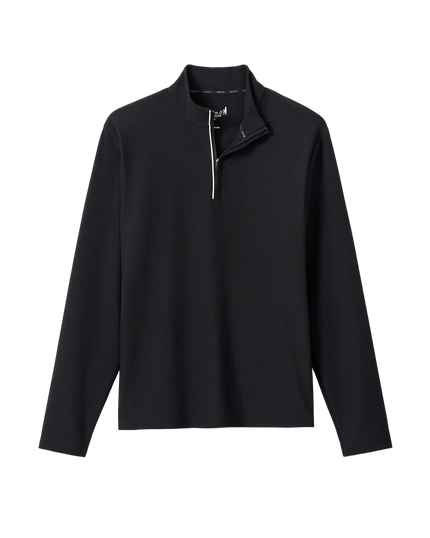 Hoppin Ribbed Knit Performance 1/4 Zip Pullover Black