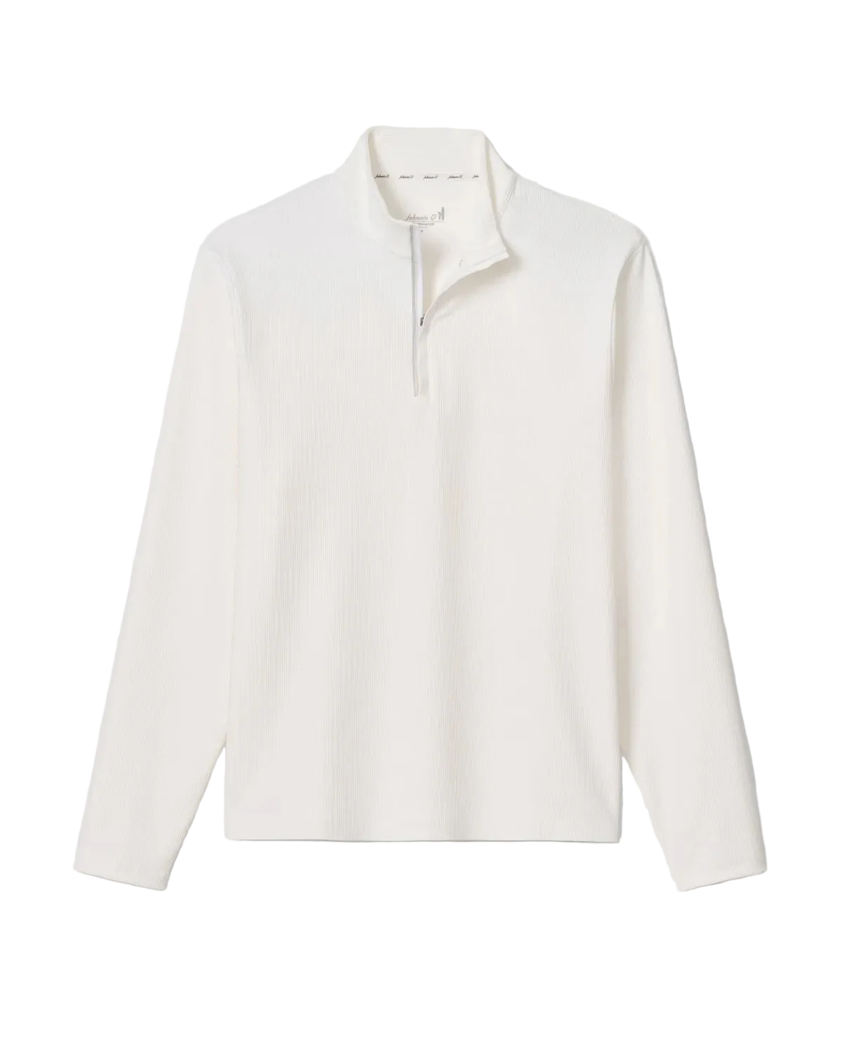 Hoppin Ribbed Knit Performance 1/4 Zip Pullover White