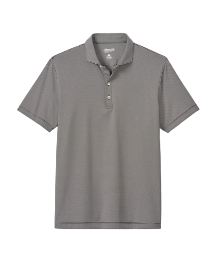 Lyndonn Stripe Performance Jersey Polo Black Seal