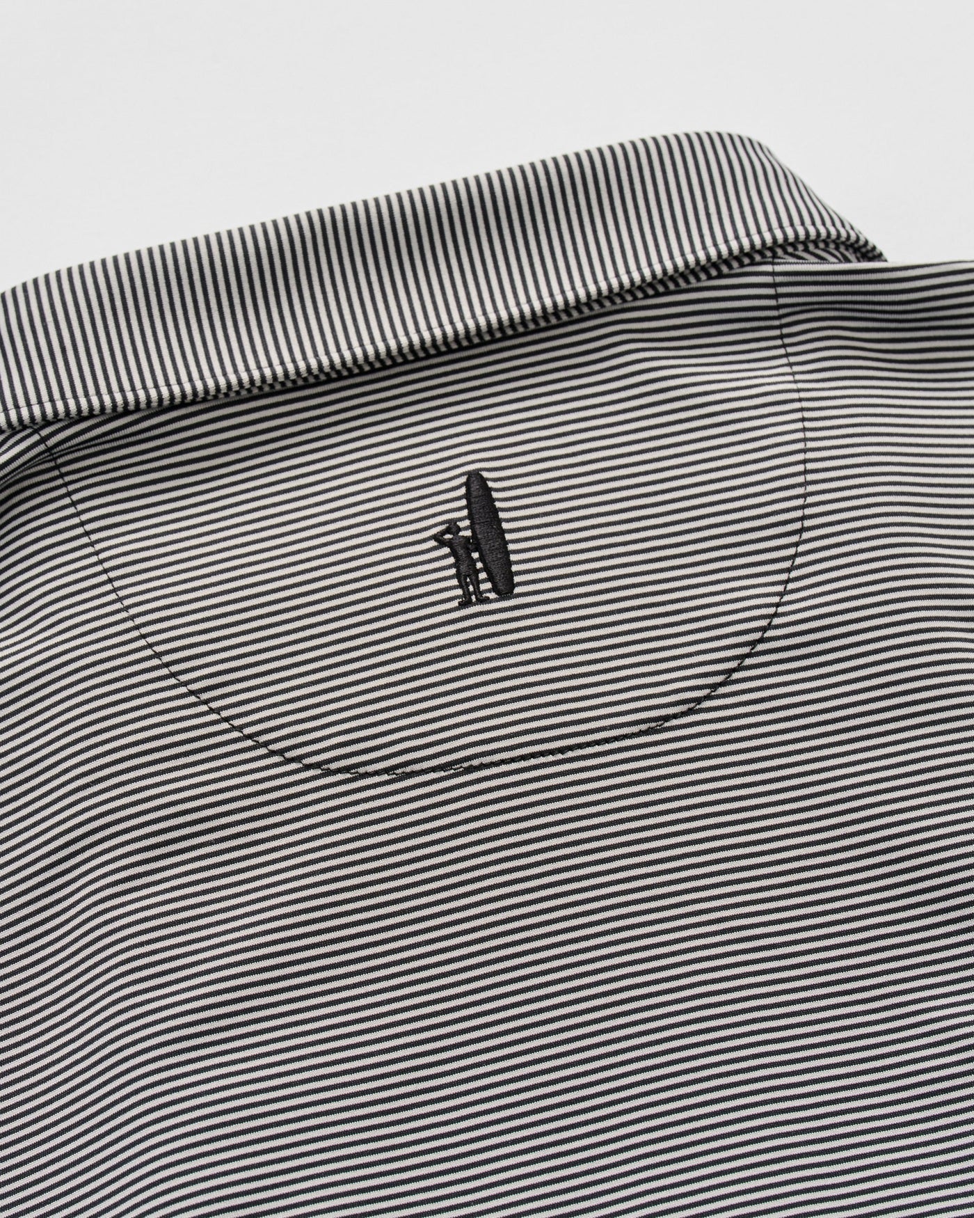 Lyndonn Stripe Performance Jersey Polo Black Seal