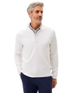 Hoppin Ribbed Knit Performance 1/4 Zip Pullover White