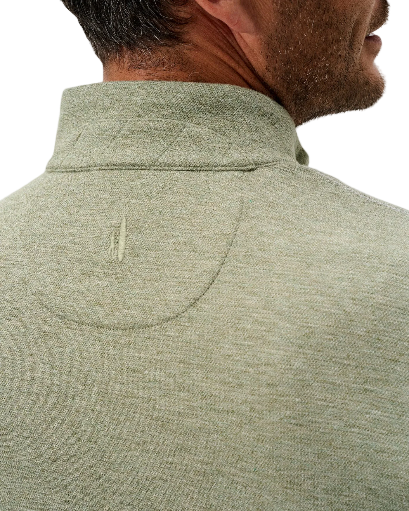 Hanks Lightweight Textured 1/4 Zip Pullover Pesto