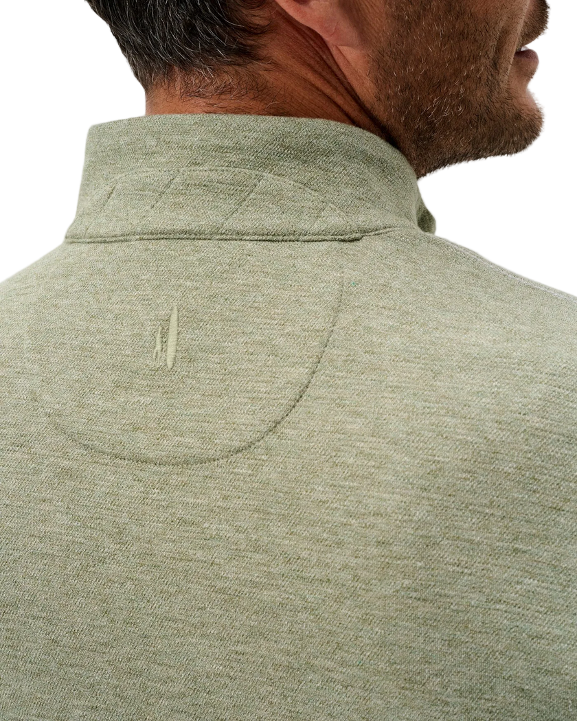 Hanks Lightweight Textured 1/4 Zip Pullover Pesto