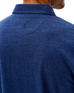Starnes Heathered Cotton Blend Polo Navy