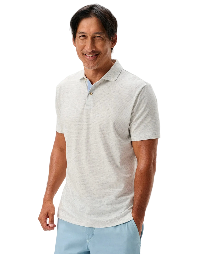 Thatcher Stripe Cotton Blend Polo
