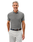 Lyndonn Stripe Performance Jersey Polo Black Seal