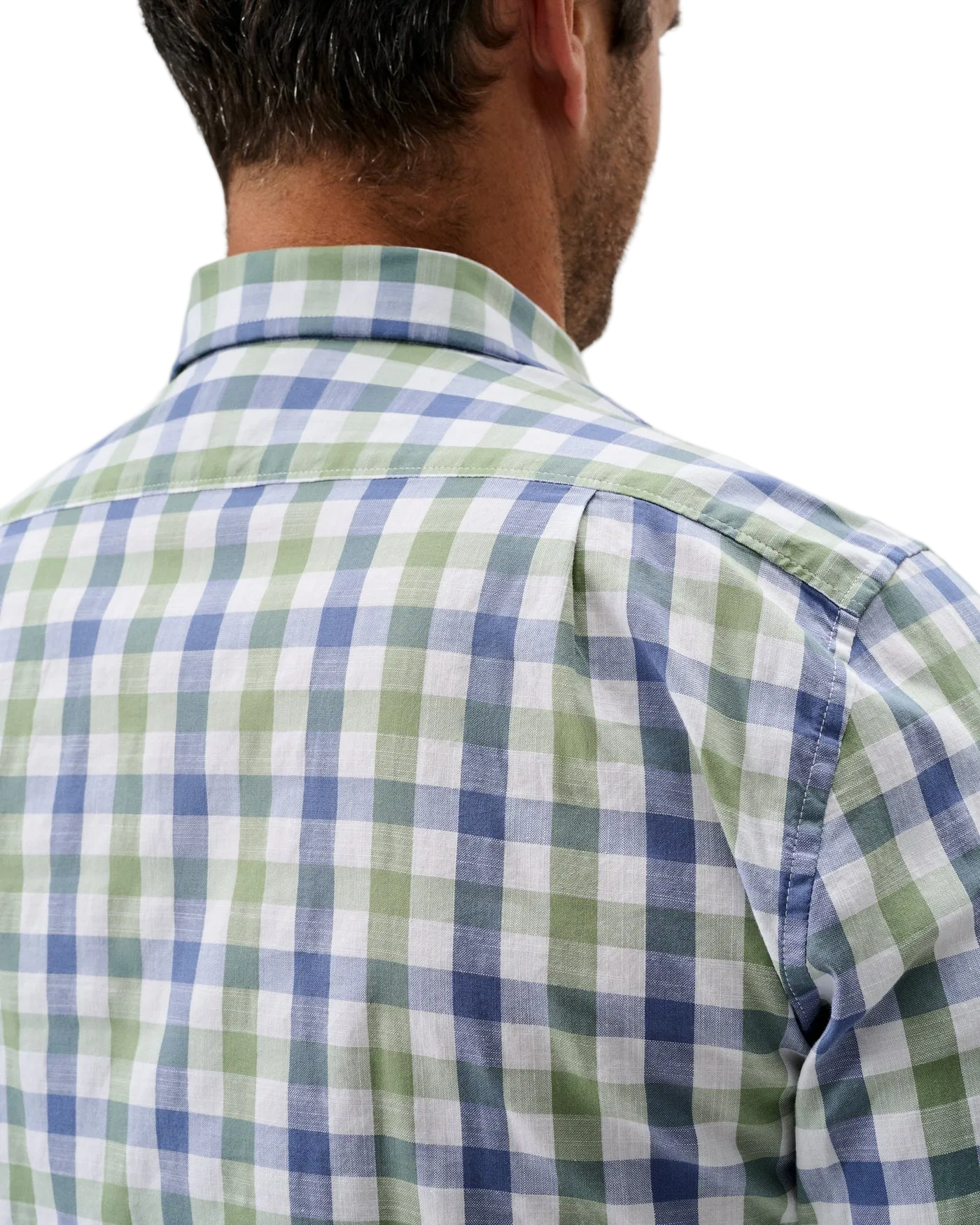 Slub Cotton Button Down Shirt - Candler Exploded Check