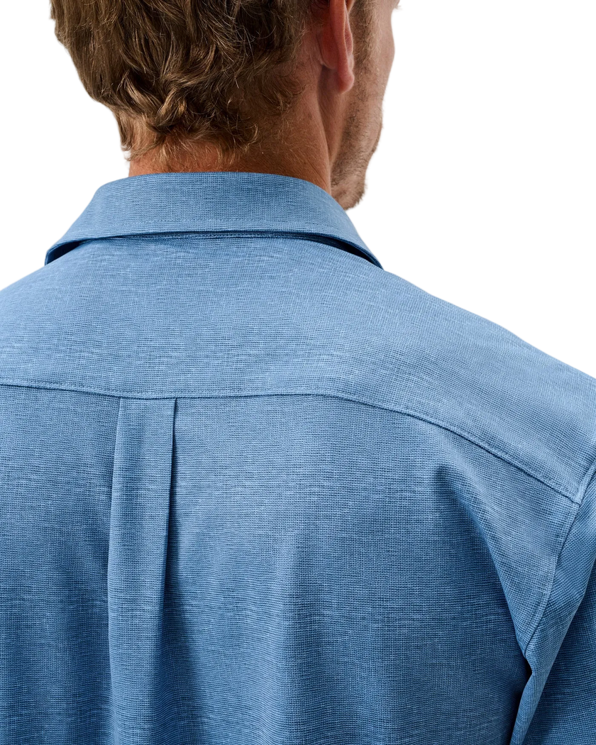 Breck Printed Solid Knit Button Down Shirt
