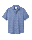 Cotton Blend Short Sleeve Button Down Shirt