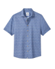 Cotton Blend Short Sleeve Button Down Shirt