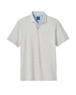 Starnes Heathered Cotton Blend Polo Light Grey