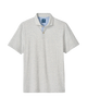 Starnes Heathered Cotton Blend Polo Light Grey