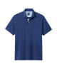 Starnes Heathered Cotton Blend Polo Navy