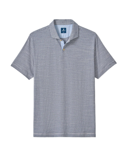 Thatcher Stripe Cotton Blend Polo