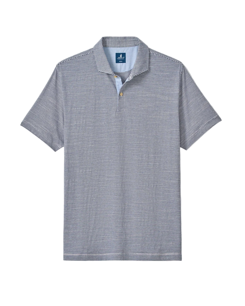 Thatcher Stripe Cotton Blend Polo