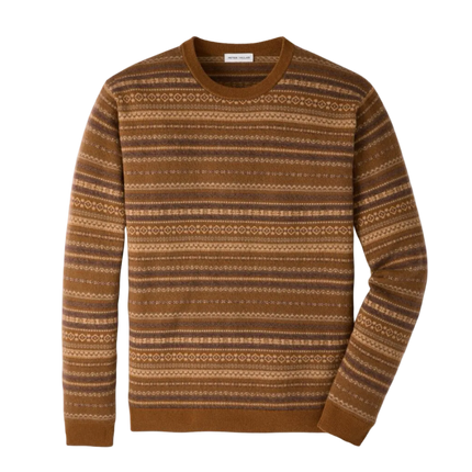 Saddle Fairisle Crewneck Sweater